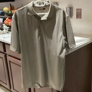 Men’s size Medium tan polo by Corner Stone